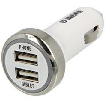 Dual USB Car Charger 3.1 A - White