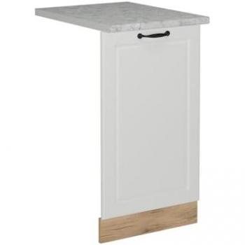Panel frontal para lavavajillas R-Line, Blanco casa de campo, 45 cm, efecto mármol