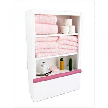 Melody Jane Casa de Muñecas Mueble Baño Unidad y Accesorios Rosa