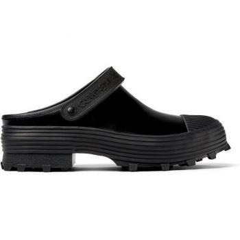Camperlab Traktori Unisex Clogs - Smooth Leather - Black - Size 44