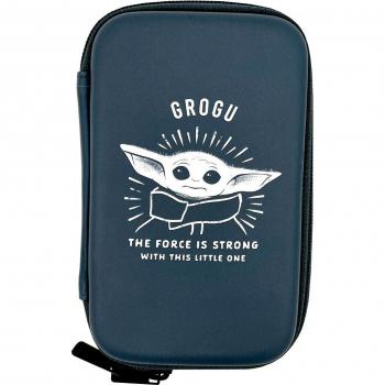 Estuche tecnológico Grogu The Mandalorian Star Wars Wondee, Funda disco duro para externo de 2.5, diseño de Baby Yoda Grogu, color azul, ideal para powerbank, cables, auriculares y gadgets tecnológicos