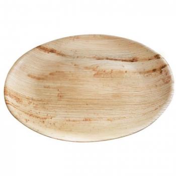 BIOZOYG Palmware Platos de Hojas de Palma I 25 Piezas de ojas de Palma Redondo Ø 23 cm I Bio vajilla desechable Boda compostable Biodegradable Vajilla de Fiesta