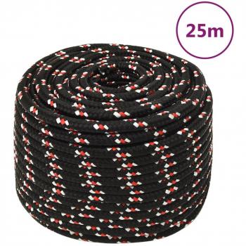 Cuerda de barco polipropileno negra 14 mm 25 m