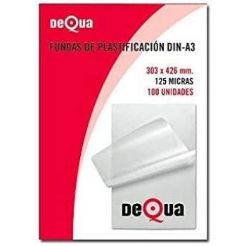 Caja 100 fundas plastificación Dequa 80 A3