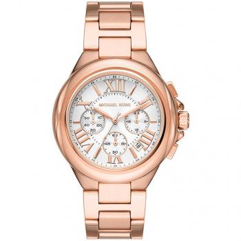 Michael Kors Ladies Cammille Rose Gold Chronograph Watch MK7271