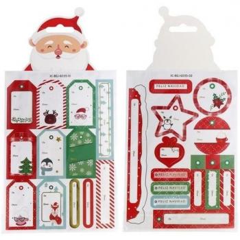 Stickers navideños mate de 25 unidades