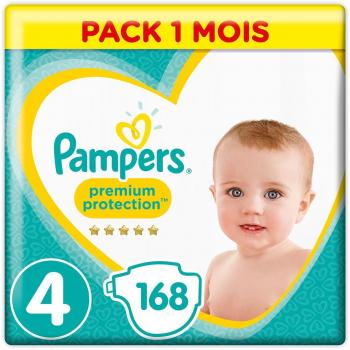 Pañales Desechables Pampers Premium Protection Talla 4 (9-14 kg) - Pack de 168 unidades