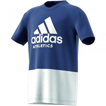 adidas Sport ID tee Camiseta, Niños, Azul/Blanco