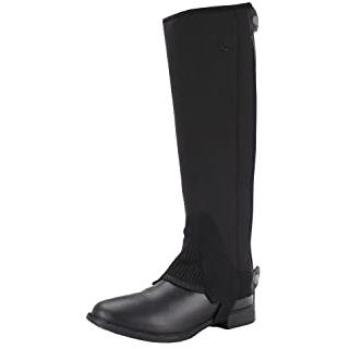 Rojo caballo Childs Mini Chaps neopreno, negro, 12