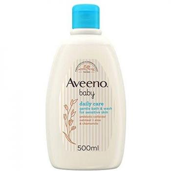 Aveeno Baby Baño y Ducha Suave 500ml - Fórmula Delicada, Sin Lágrimas, Pieles Sensibles, con Avena Coloidal y Camomila