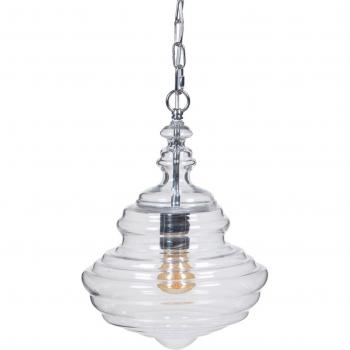 Lámpara de Techo BB Home 28 x 28 x 36 cm Cristal Metal Plata