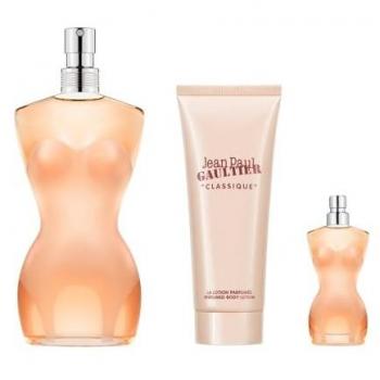 Jean Paul Gaultier Classique Gift Set 2024 (100ml Eau de Toilette, 75ml Body Lotion, and 6ml Miniature)