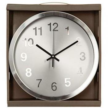 Atmosphera 83369 Reloj 30cm, Color Plata, Única