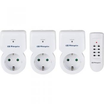Enchufes Inteligentes Orbegozo con Mando a Distancia (3 Enchufes, Alcance 30 Metros, Potencia Máxima 3600W)