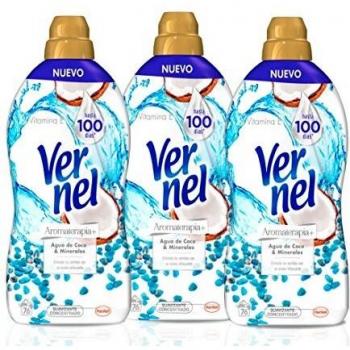 Vernel Aromaterapia Suavizante Refrescante de Agua de Coco y Minerales, 1.748 L, 3 unidades