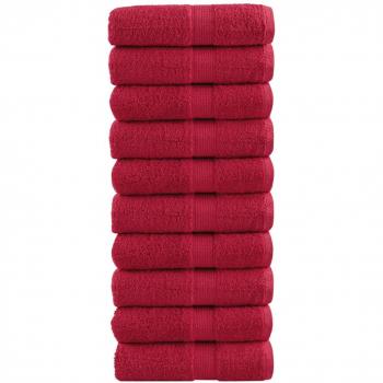 Toallitas Premium SOLUND 10 piezas Rojo 30x30 cm 600g/m²