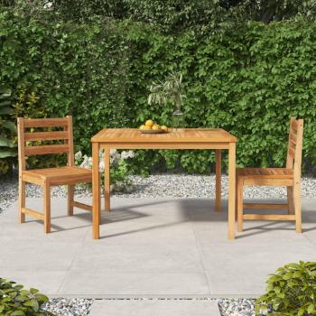 3-Piece Solid Teak Wood Garden Dining Set