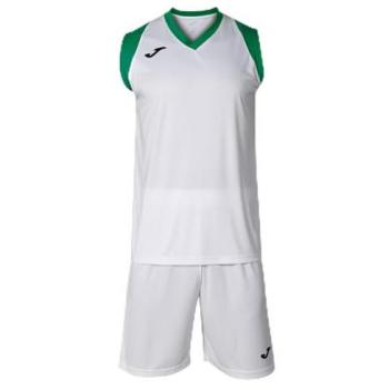 Set Joma Final II Unisex Blanco Verde - Equipación deportiva, material transpirable, incluye camiseta y pantalón corto, diseño moderno y cómodo, ideal para entrenamiento y competición