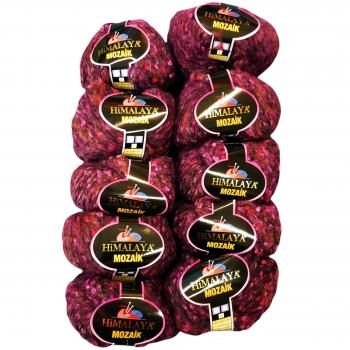 10 x 50 gramos Mohair lana mosaico morado lila rosa nº 11, 500 gramos Mohair lana con torunda de costura
