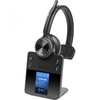 Auricular Monoaural Inalámbrico DECT Poly Savi 7410 para Oficina - Cancelación Activa de Ruido, Conexión USB-A