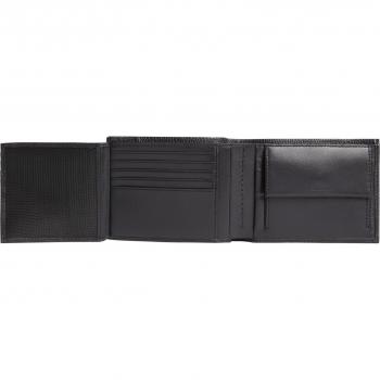 Cartera Calvin Klein de Piel Triple Plegado con RFID para Hombre en Color Negro