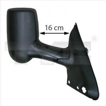 Espejo retrovisor TYC 310-0180 con diseño específico para vehículos, vidrio de alta calidad, ajuste manual, carcasa en color negro y fácil instalación