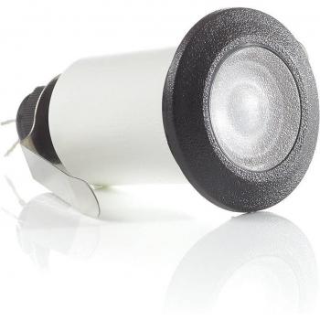 Foco LED empotrable Fumagalli Teresa redondo negro/frosted 3.000K IP67