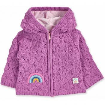 Tuc Tuc - Chaqueta de bebé niña tricot con capucha y cierre de cremallera Dragon Finder