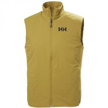 Helly Hansen Odin Lightweight Stretch Insulator Jacket and Vest for Men - Brown and Mustard Yellow - XL