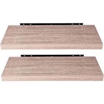EUGAD Juego de 2 Estante Flotante de Pared Retro Estantería de Pared Madera Colgar Libro CD para Salon Dormitorio 100cm Sonoma Roble 0041QJ