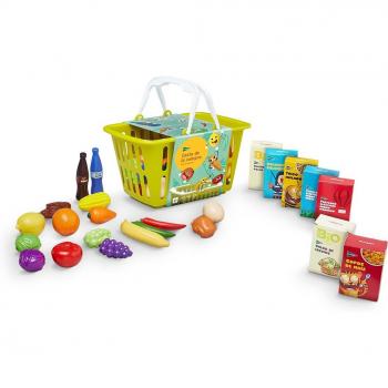 Cesta de la compra con productos variados