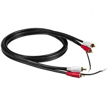 Oehlbach RCA Phono - Cable de 2.50 m, Color Negro