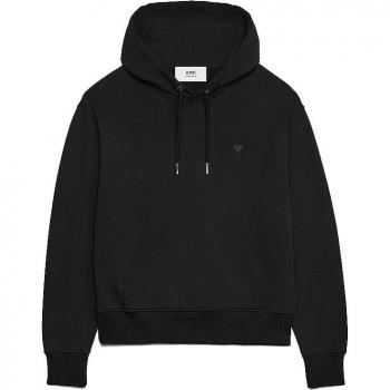 Ami Paris Men's Black Hoodie - Size XL/2XL