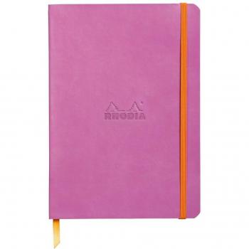Cuaderno A5 Rhodiarama - Lila con Cubierta Blanda y Papel de Líneas Horizontales