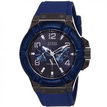 Guess Men's Analogue Quartz Watch with Rubber Strap W0248G5