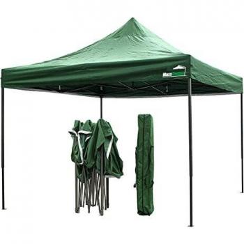 Carpa Plegable de Jardín 3x3 m - Cenador Impermeable y Resistente al Agua con Laterales - Protección UV 50+