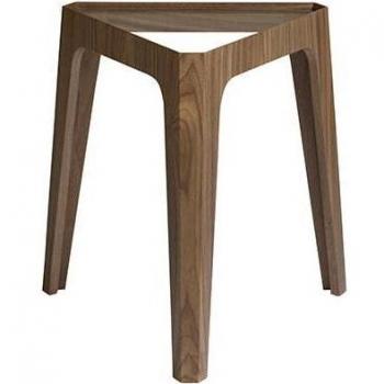 Mesa rincón triangular Angel Cerda 2106C, Nogal, Chapa Nogal, 58 x 50 x 55 cm