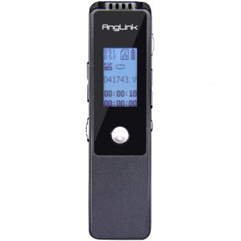 AngLink Grabadora de Voz Digital Grabadora Audio Sonido Recargable Portátil y Grabación Activada por MP3 Reproductor Dictáfono ,con Micrófono Incorporado ,Función de Reducción de Ruido