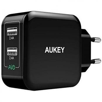 AUKEY Cargador USB portátil de pared con tecnología AIPower