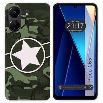 Funda de Silicona Camuflaje 01 para Xiaomi Poco C65 con Diseño Gráfico