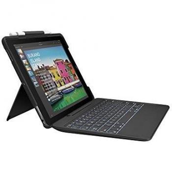 Logitech Slim Combo Funda con Teclado Desmontable para iPad Pro 10.5 y iPad Air 3, Conector Smart, Diseño Francés AZERTY, Color Negro