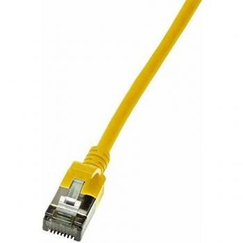 LogiLink Slim U/FTP Networking Cable Yellow 0.5 m Cat6a U/FTP (STP)