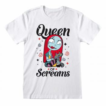 Camiseta unisex blanca de Pesadilla Antes de Navidad - Queen of Screams - tamaño mediano (M)