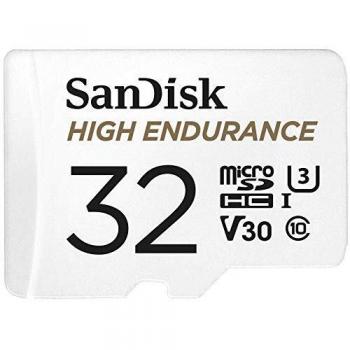 SanDisk High Endurance - Tarjeta microSD para videovigilancia, 32 GB, Blanco