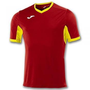 Joma Champion IV M/C Camiseta Equipamiento, Hombre, Rojo/Amarillo, XS