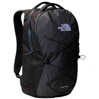 Mochila unisex The North Face Jester 28L negra con detalles plateados reflectantes