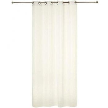 Cortina de poliéster rayas marfil 140x240 cm