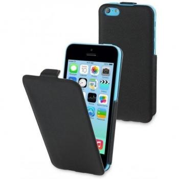 Muvit iFlip - Funda y protector de pantalla para Apple iPhone 5C, negro