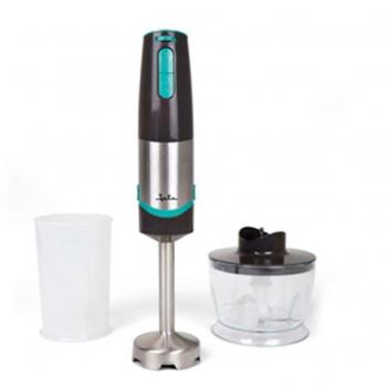 Batidora de Mano Jata JEBT1790 800W con Doble Cuchilla, Pie Desmontable de Acero Inoxidable, Función Turbo, Regulador de Velocidad, Antisalpic