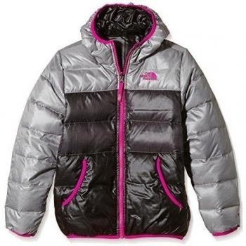 North Face G Reversible Moondoggy Jacket - Chaqueta para niña, color plata, talla GXL